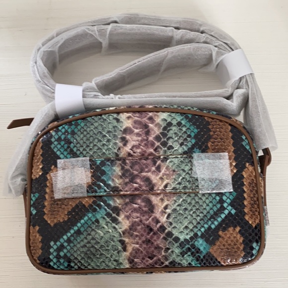 ALLSAINTS leather snake print crossbody bag - Picture 8 of 8